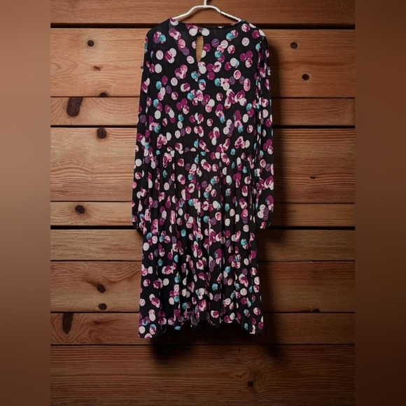 Lane Bryant Long Sleeve Fit And Flare Polka Dot Dress Size 14/16 (EUC) - Picture 13 of 16